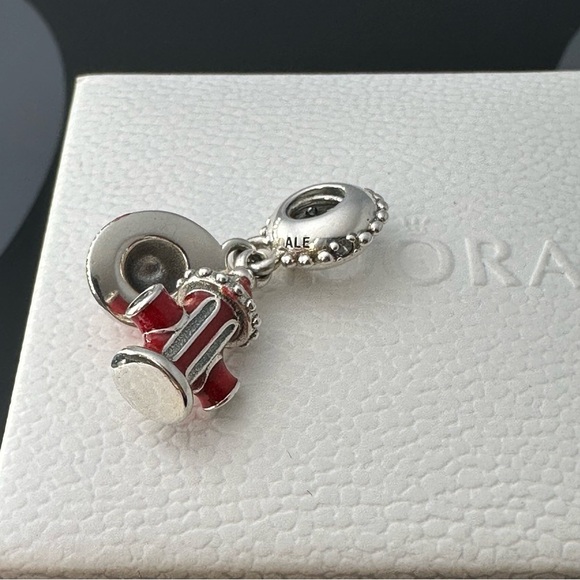 PANDORA Firefighter Dangle Charm Sterling Silver 925 Ale in a gift box #78 - Picture 2 of 8